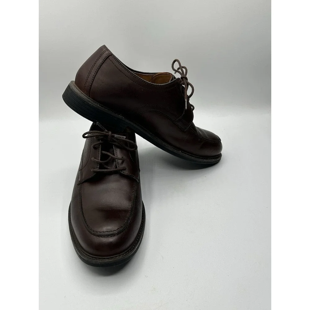 Johnston & Murphy Men's Oxford Sz 8.5 Sheepskin Shoes Oxblood Burgundy Lace Up